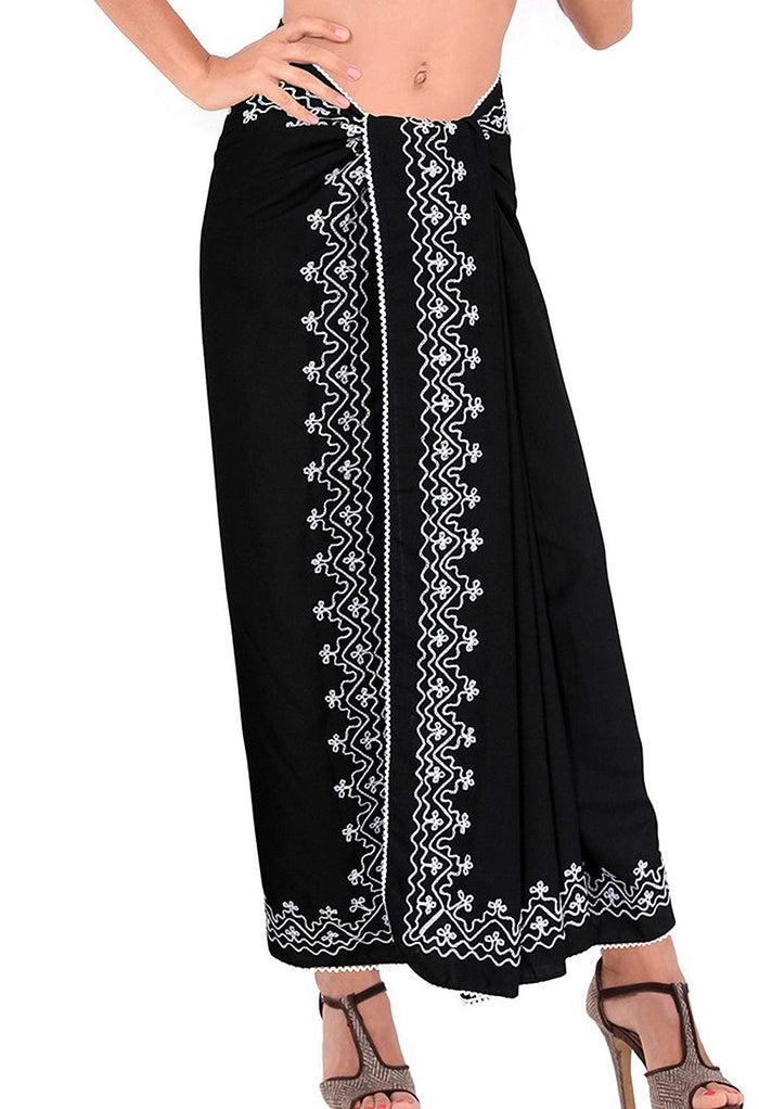 La Leela LA LEELA Women's Bikini Wrap Cover Up Swimsuit Dress Sarong Solid ONE Size