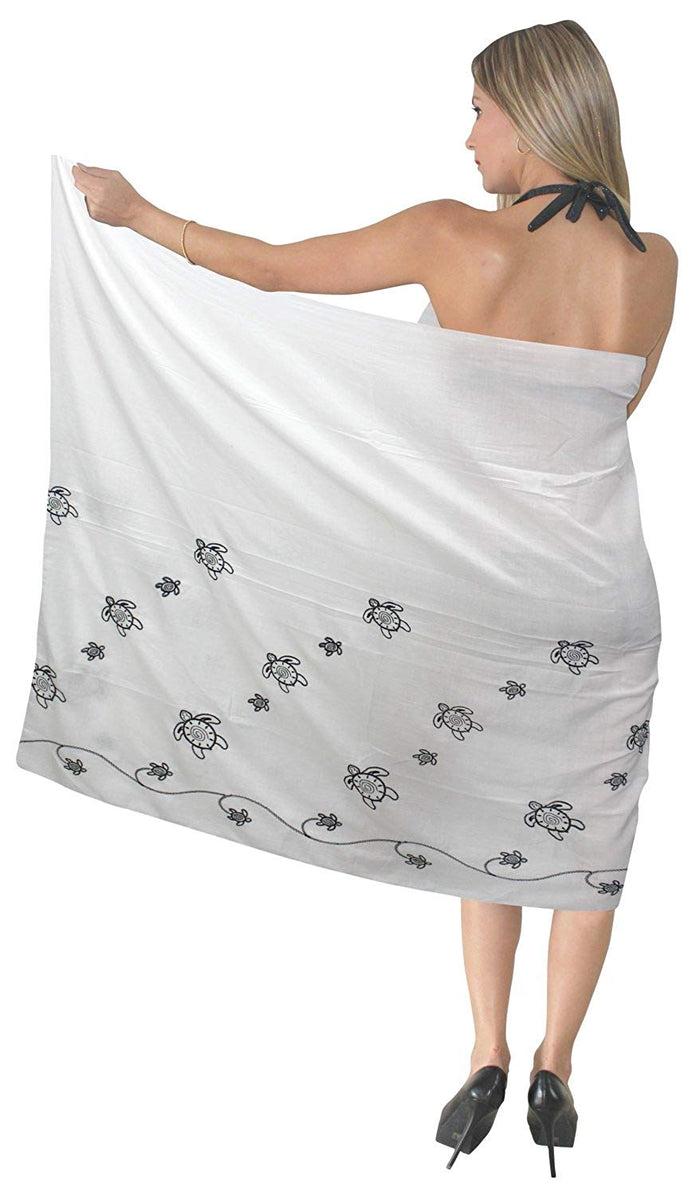 La Leela LA LEELA Women's Bikini Wrap Cover Up Swimsuit Dress Sarong Solid ONE Size