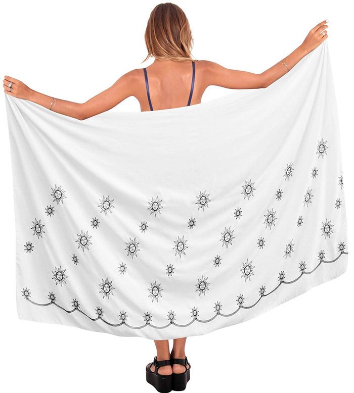 la leela LA LEELA Women's Bikini Wrap Cover up Swimsuit Dress Sarong Solid ONE Size