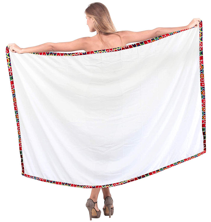 La Leela LA LEELA Women's Bikini Wrap Cover Up Swimsuit Sarong Dress Solid ONE Size