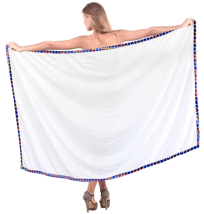 la leela LA LEELA Women's Bikini Wrap Cover up Swimsuit Sarong Dress Solid ONE Size