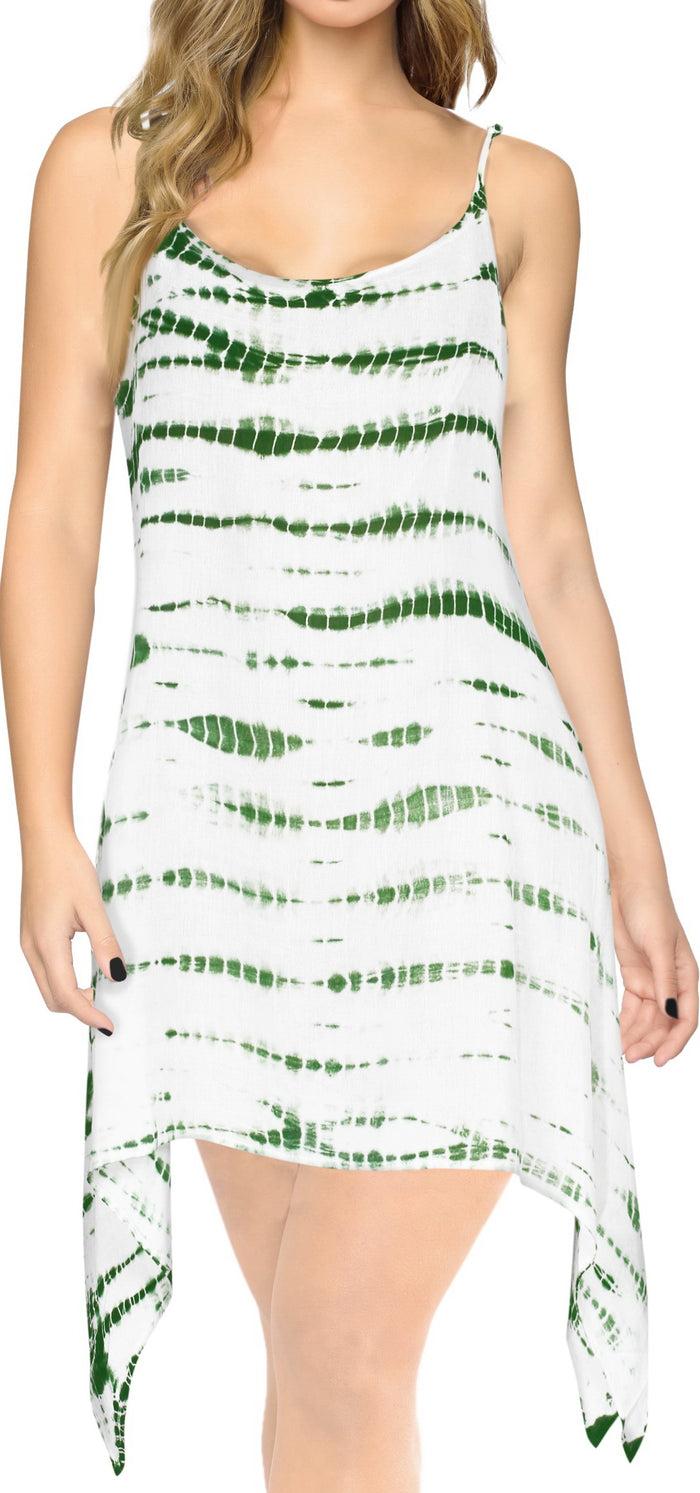 la leela LA LEELA Women's Casual Loose Beach Bikini Swimsuit Cover Ups US 8-10 White_R262