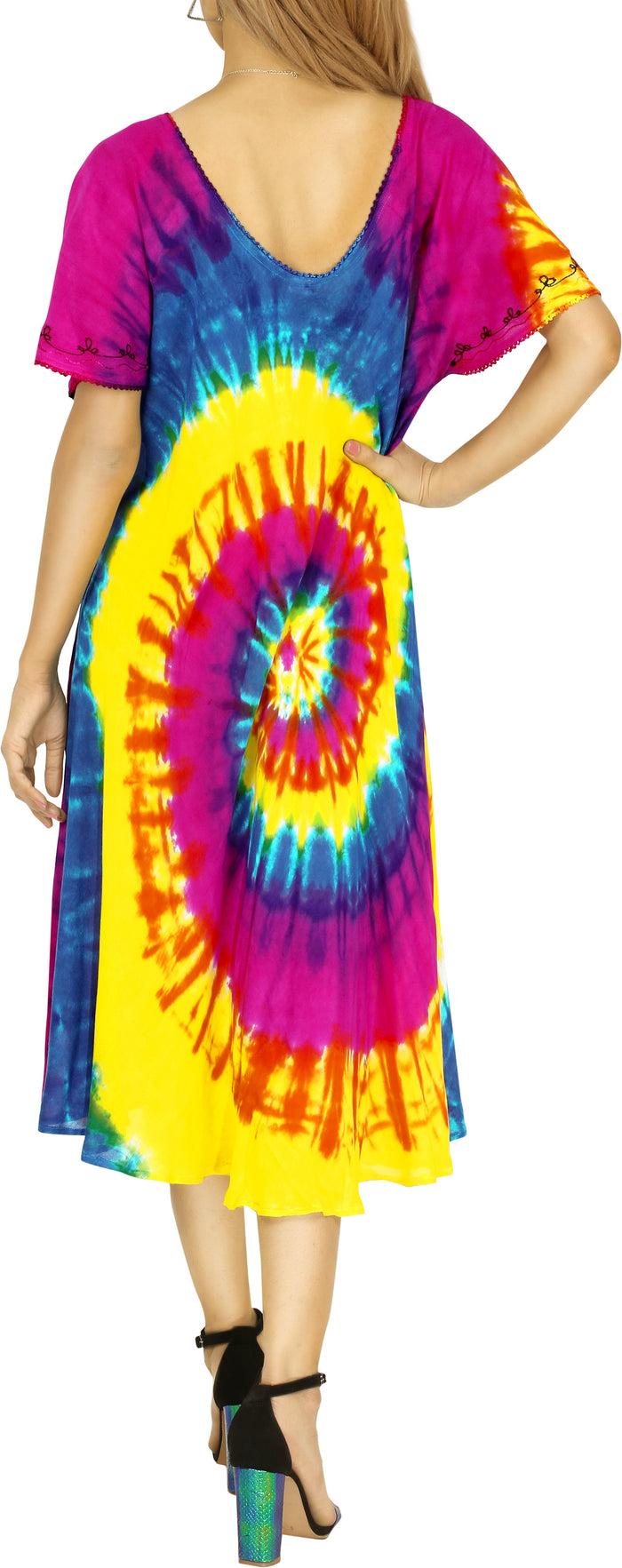 La Leela LA LEELA Women's Elegant Casual Beach Dress For Everyday Medium-Large Pink_AA285