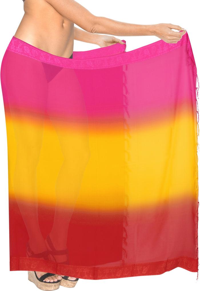 la leela La Leela Women's Hawaiian Bikini Beach Wrap Sheer Sarong Swimming Bathing suit Beachwear Swim Dress Pareo Cover up Long 78"X42" Yellow 912501 la leela La Leela Women's Hawaiian Bikini Beach Wrap Sheer Sarong Swimming Bathing suit Beachwear Swim Dress Pareo Cover up Long 78"X42" Yellow 912501