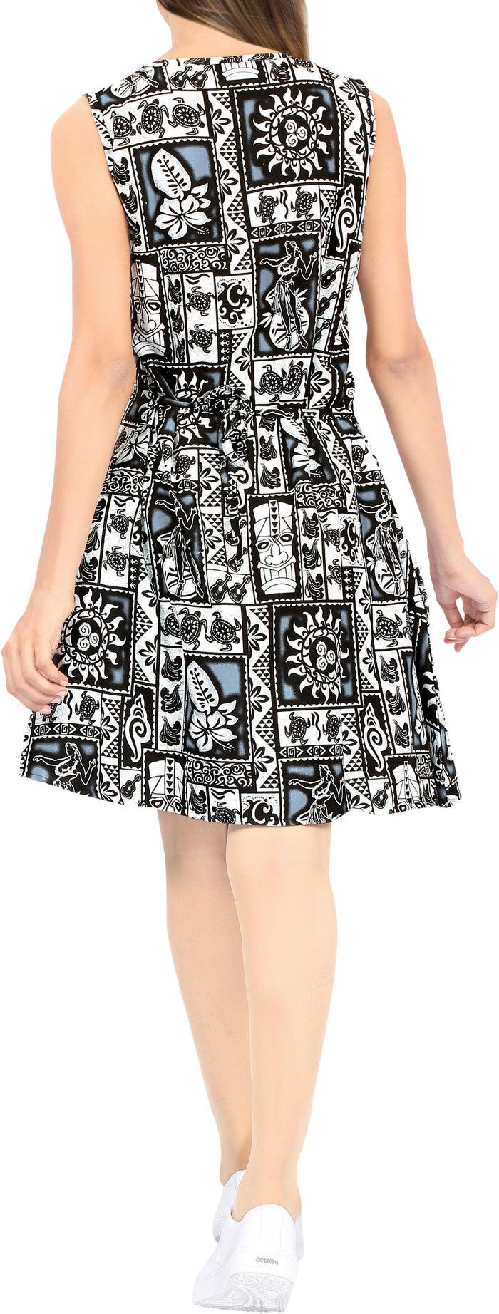 La Leela LA LEELA Women's Kaftan Bikini Swimwear Tops Cover Ups Dress US 4 [S] Black_U613