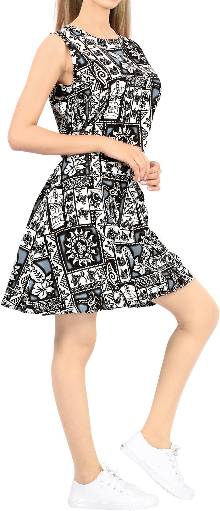 la leela LA LEELA Women's Kaftan Bikini Swimwear Tops Cover Ups Dress US 4 [S] Black_U613