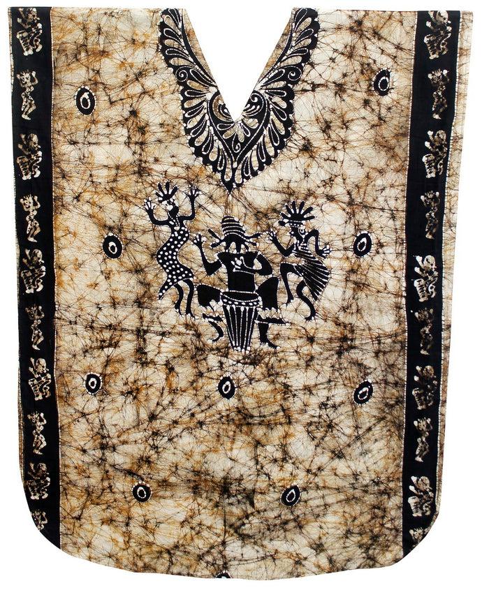 la leela LA LEELA Women's Maxi Beach Caftan Dress Swimsuit Cover Ups Kaftan Hand Batik