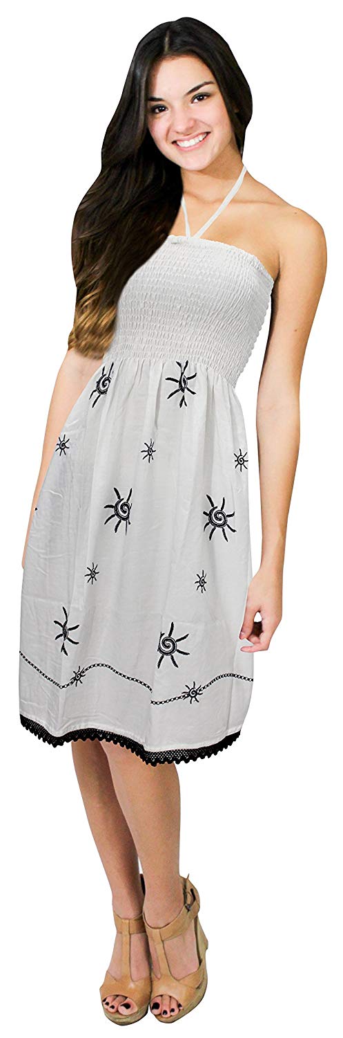 La Leela LA LEELA Women's One Size Beach Dress Tube Dress One Size