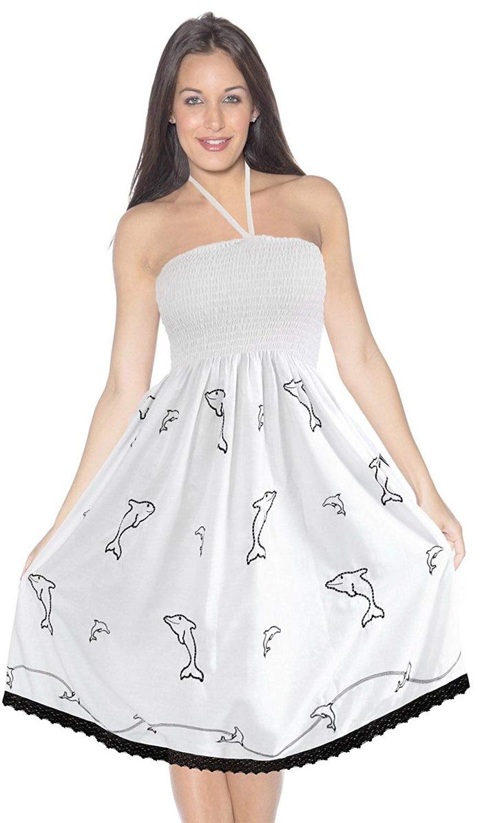 La Leela LA LEELA Women's One Size Beach Dress Tube Dress One Size