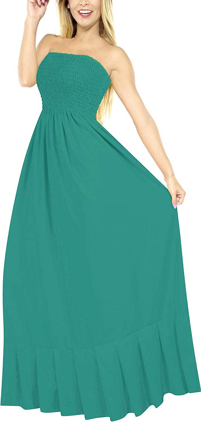 La Leela LA LEELA Women's One Size Beach Dress Tube Dress One Size