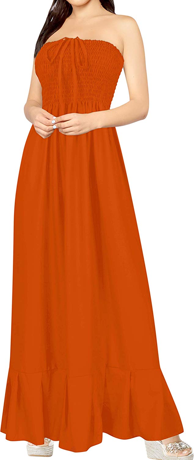 La Leela LA LEELA Women's One Size Beach Dress Tube Dress One Size