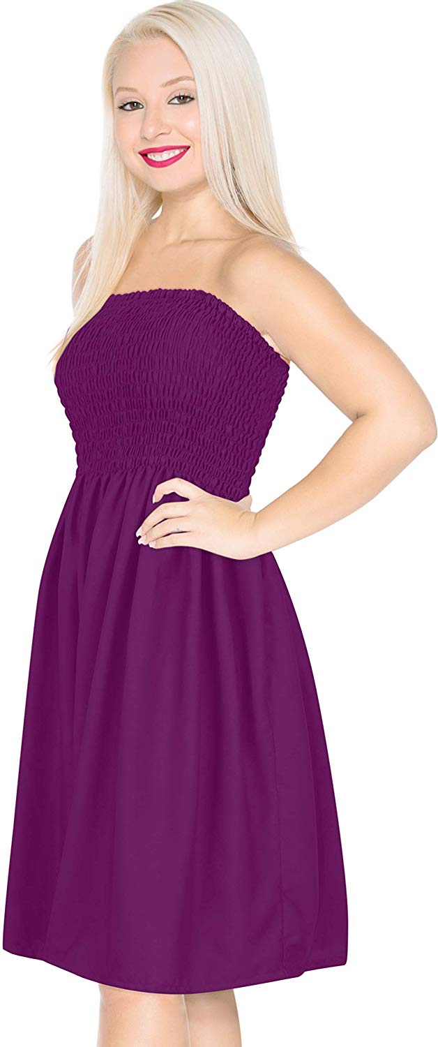 La Leela LA LEELA Women's One Size Beach Dress Tube Dress One Size