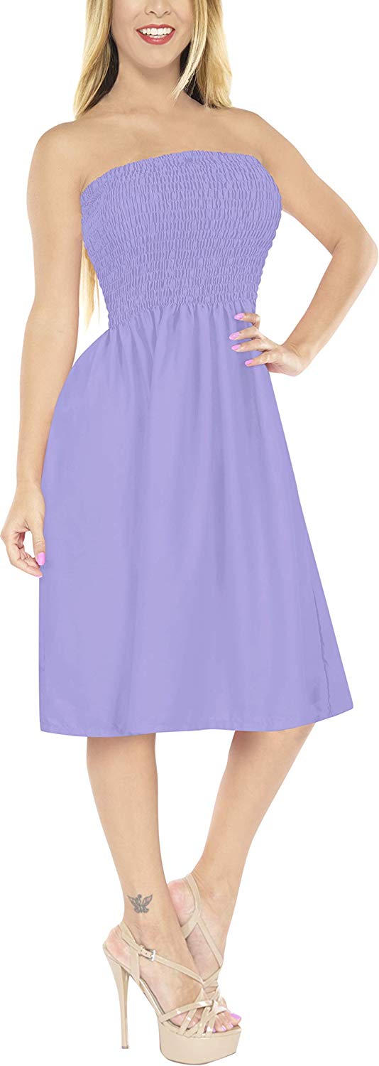 La Leela LA LEELA Women's One Size Beach Dress Tube Dress One Size