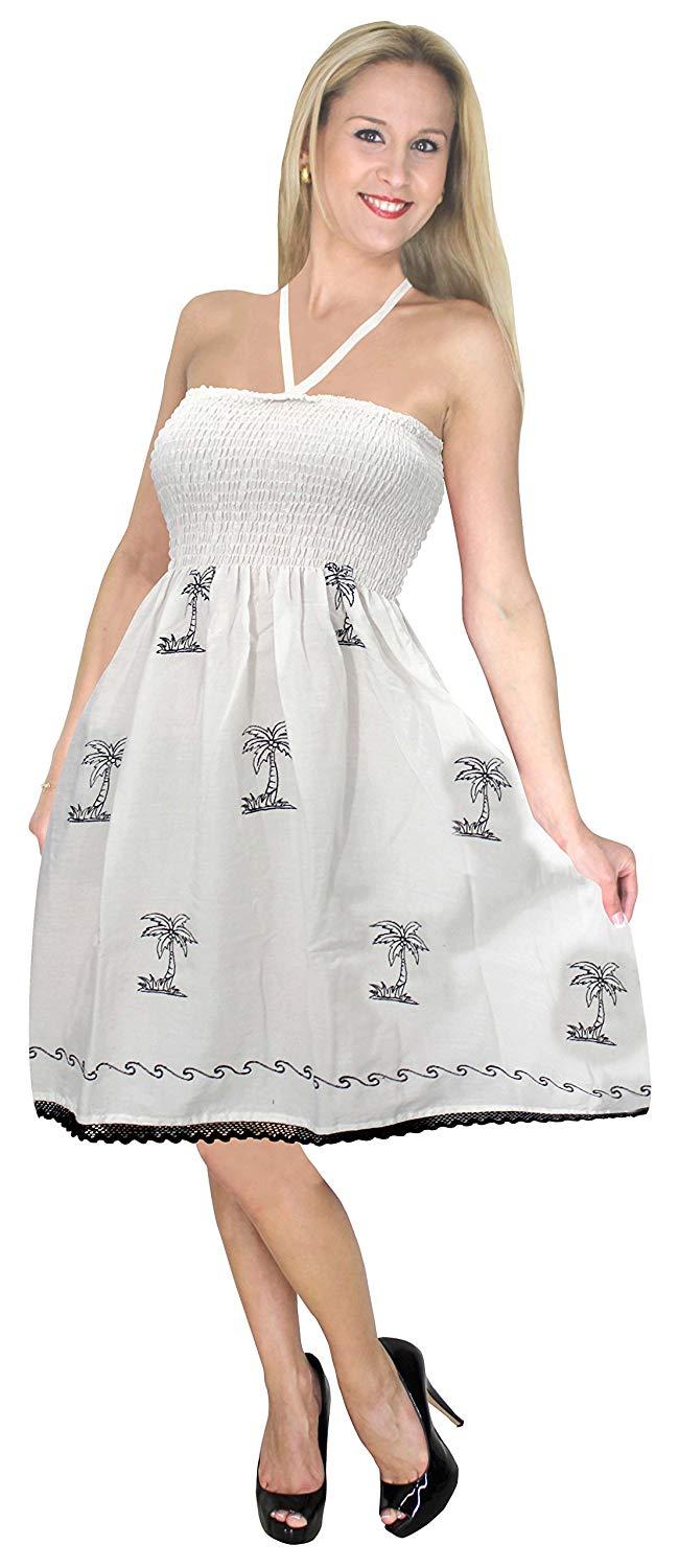 la leela LA LEELA Women's One Size Beach Dress Tube Dress One Size