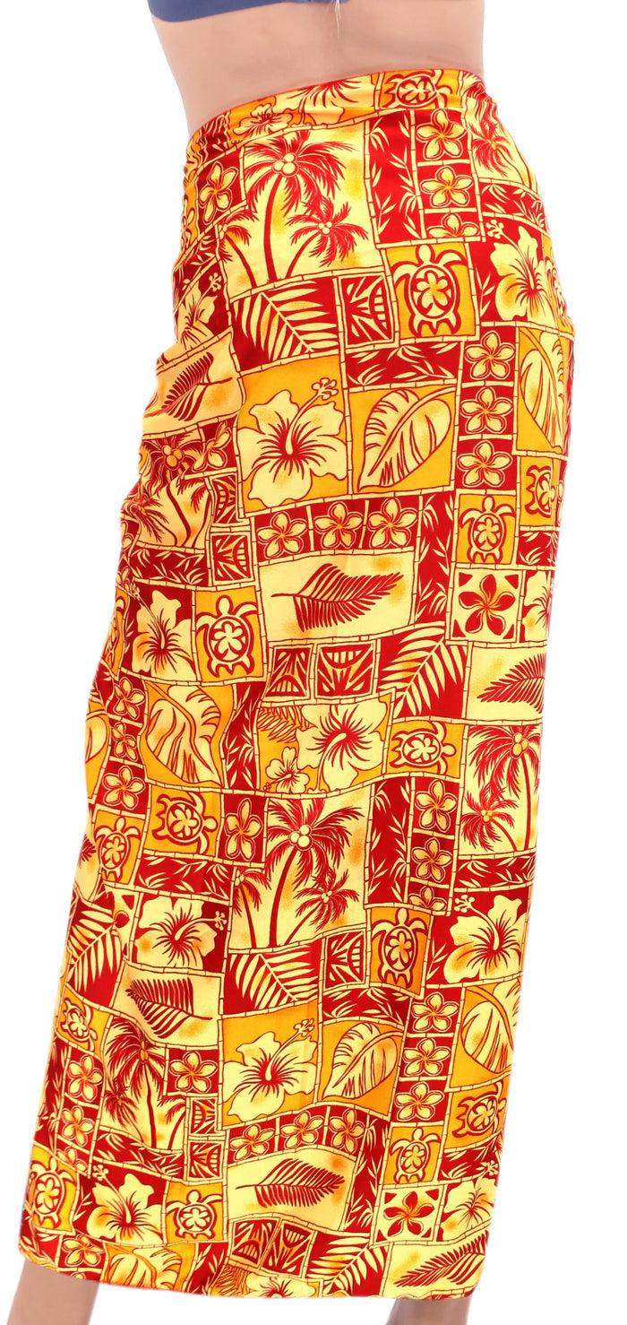 La Leela LA LEELA Women's Printed Fashionable Stylish Pareo Sarong Beachwear Wrap Swimsuit BIkini Cover Up