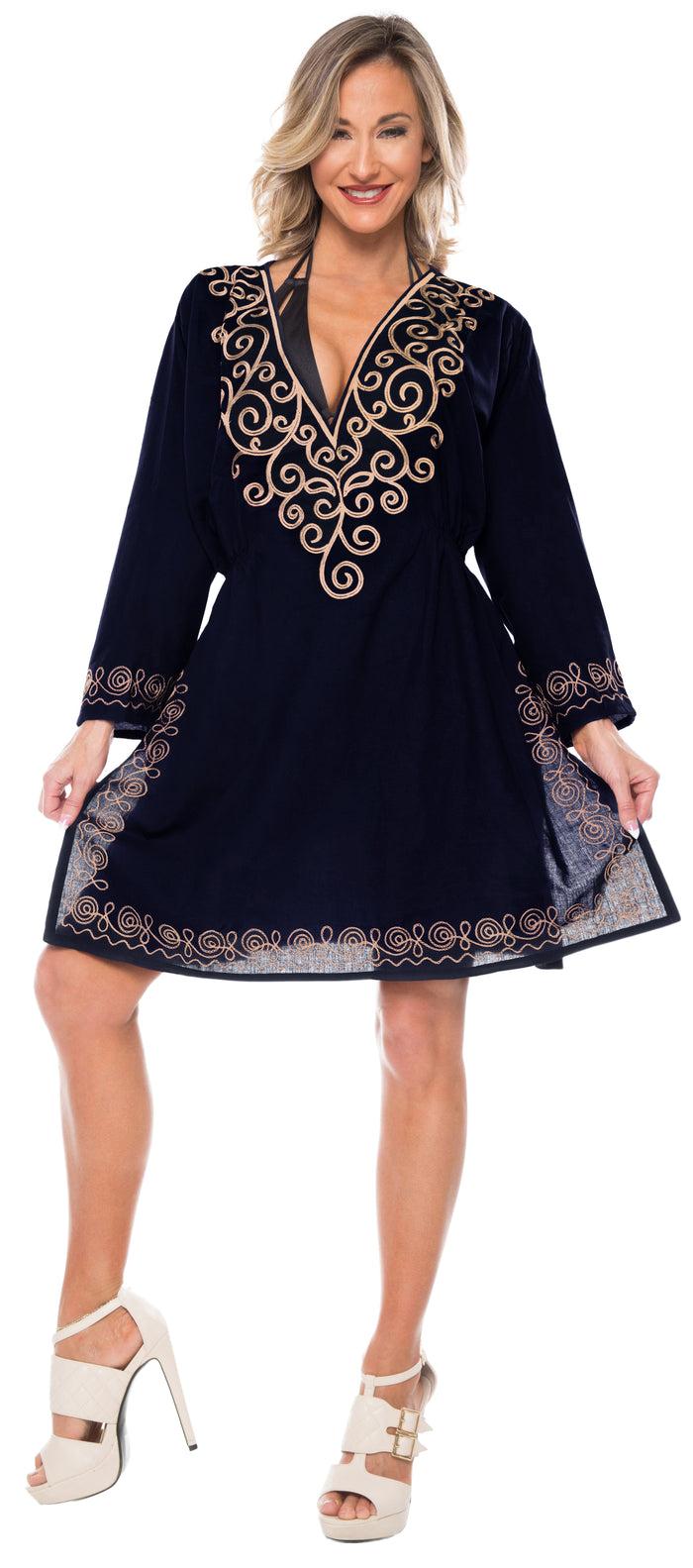 La Leela LA LEELA Women's Rayon Beachwear Bikini Swimwear Beach Club V-Neck Lace Cover Up Skirt Bathing Suit