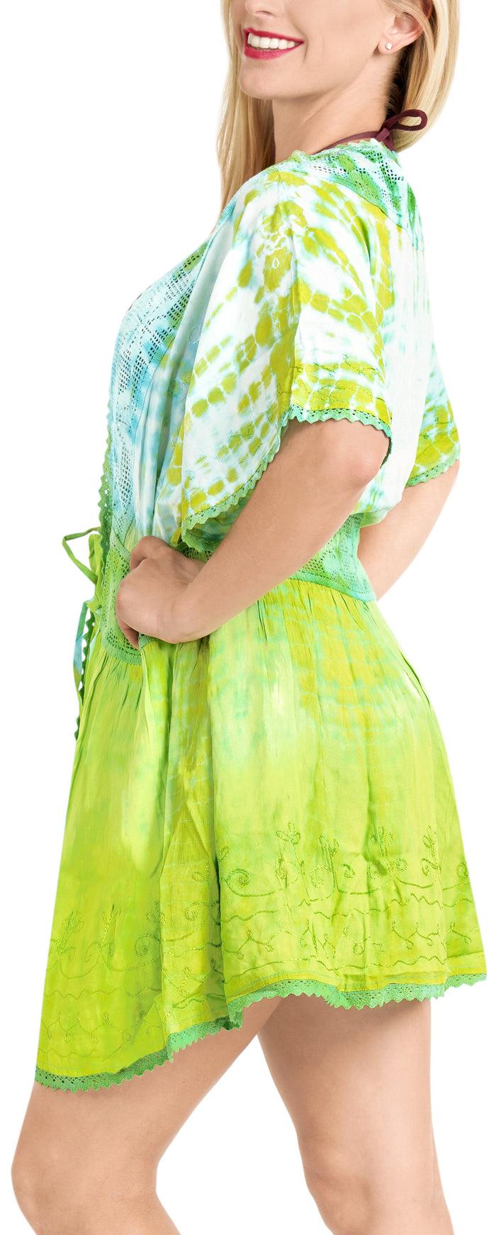 La Leela LA LEELA Women's Summer Boho Pants Hippie Clothes Yoga Outfits Green_White