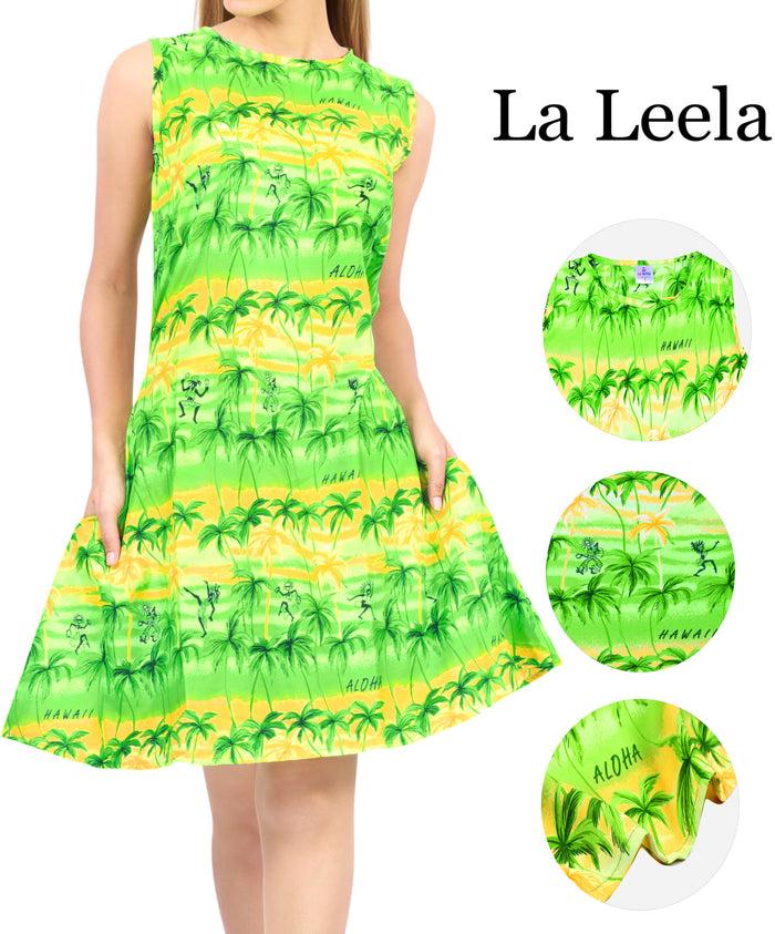 La Leela LA LEELA Women's Summer Swimsuit Bikini Swimwear Cover Up US 4 [S] Green_T800