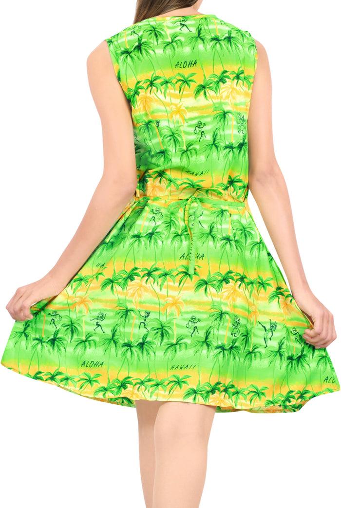 La Leela LA LEELA Women's Summer Swimsuit Bikini Swimwear Cover Up US 4 [S] Green_T800