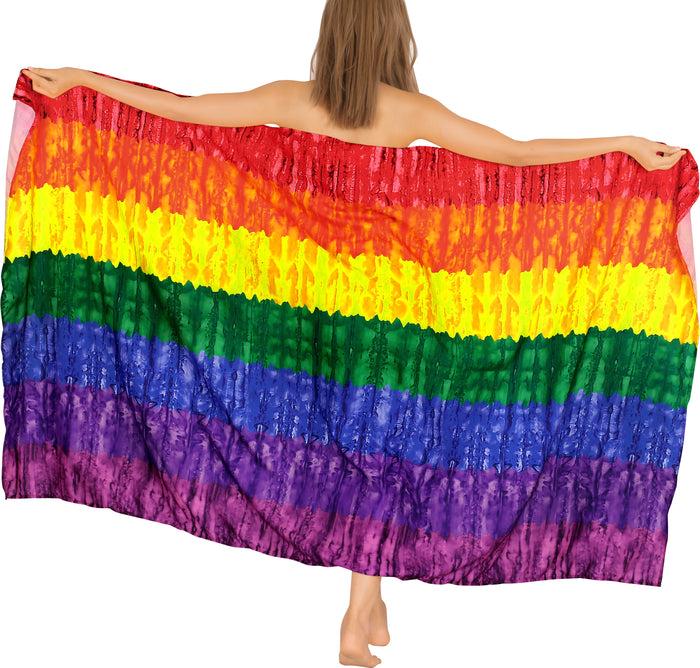 La Leela La LeeLa Women's Swim Wear Printed Sarong Beach Bikini Cover Up