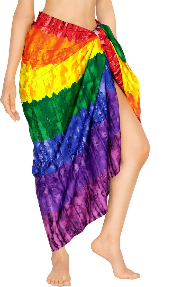 La Leela La LeeLa Women's Swim Wear Printed Sarong Beach Bikini Cover Up