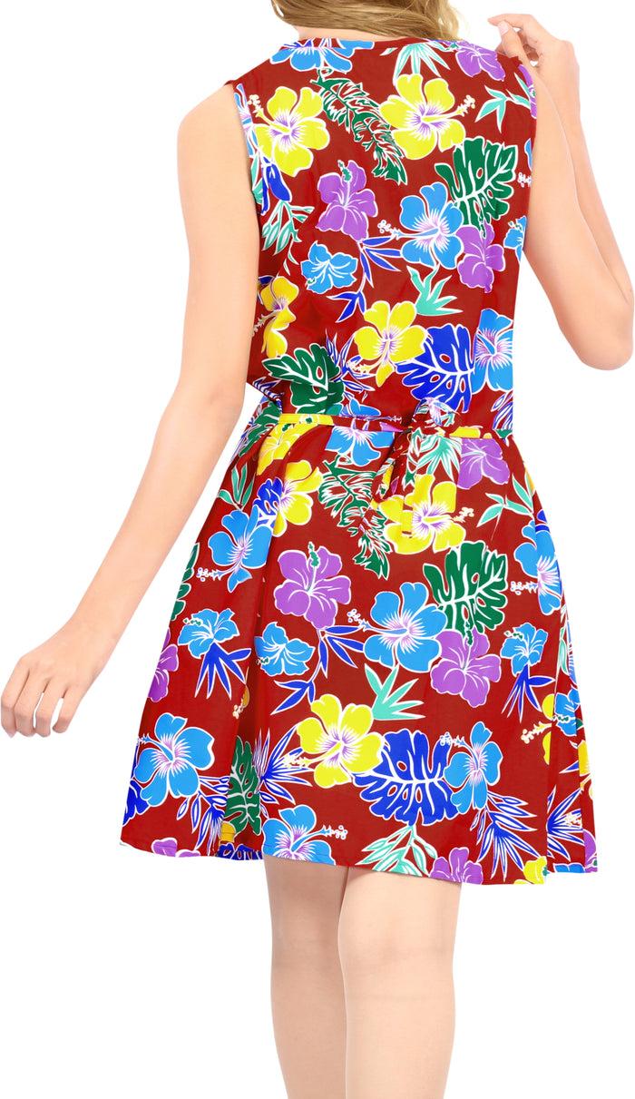 La Leela LA LEELA Women's Swimsuit Bikini Beach Tops Cover Ups Swimwear US 4 [S] Red_V571