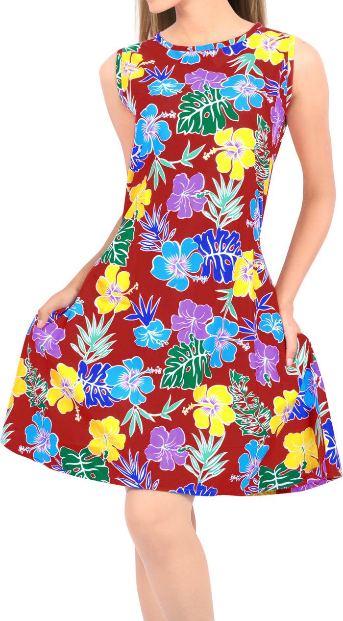 la leela LA LEELA Women's Swimsuit Bikini Beach Tops Cover Ups Swimwear US 4 [S] Red_V571