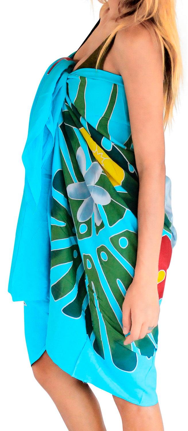 La Leela LA LEELA Women's Swimsuit Cover Up Sarong Bikini Swimwear Beach Cover-Ups Wrap Skirt Large Maxi ER