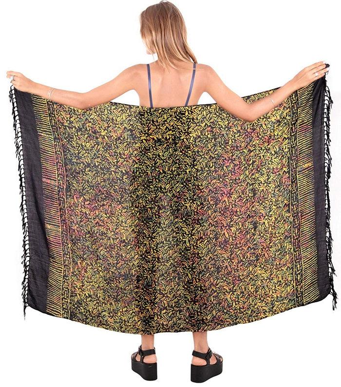 La Leela LA LEELA Women's Swimsuit Cover Up Sarong Bikini Swimwear Beach Cover-Ups Wrap Skirt Large Maxi FJ