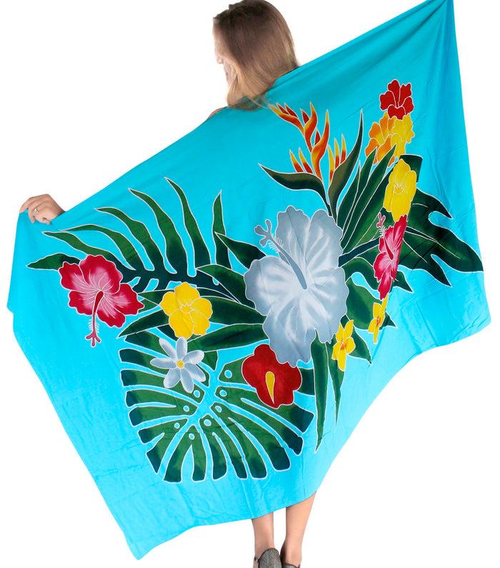 la leela LA LEELA Women's Swimsuit Cover Up Sarong Bikini Swimwear Beach Cover-Ups Wrap Skirt Large Maxi ER