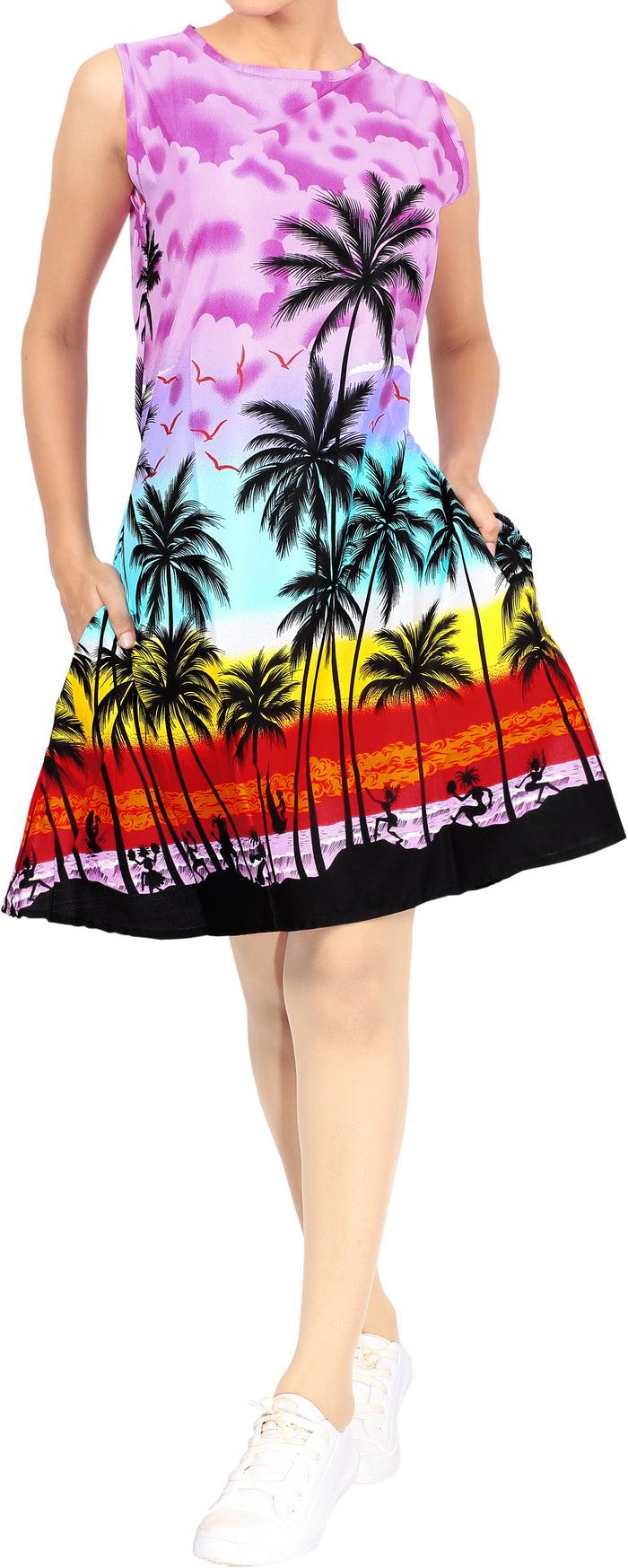 La Leela LA LEELA Women's Swimwear Beach Bikini Cover Up Swimsuit US 14 [L] Violet_U958