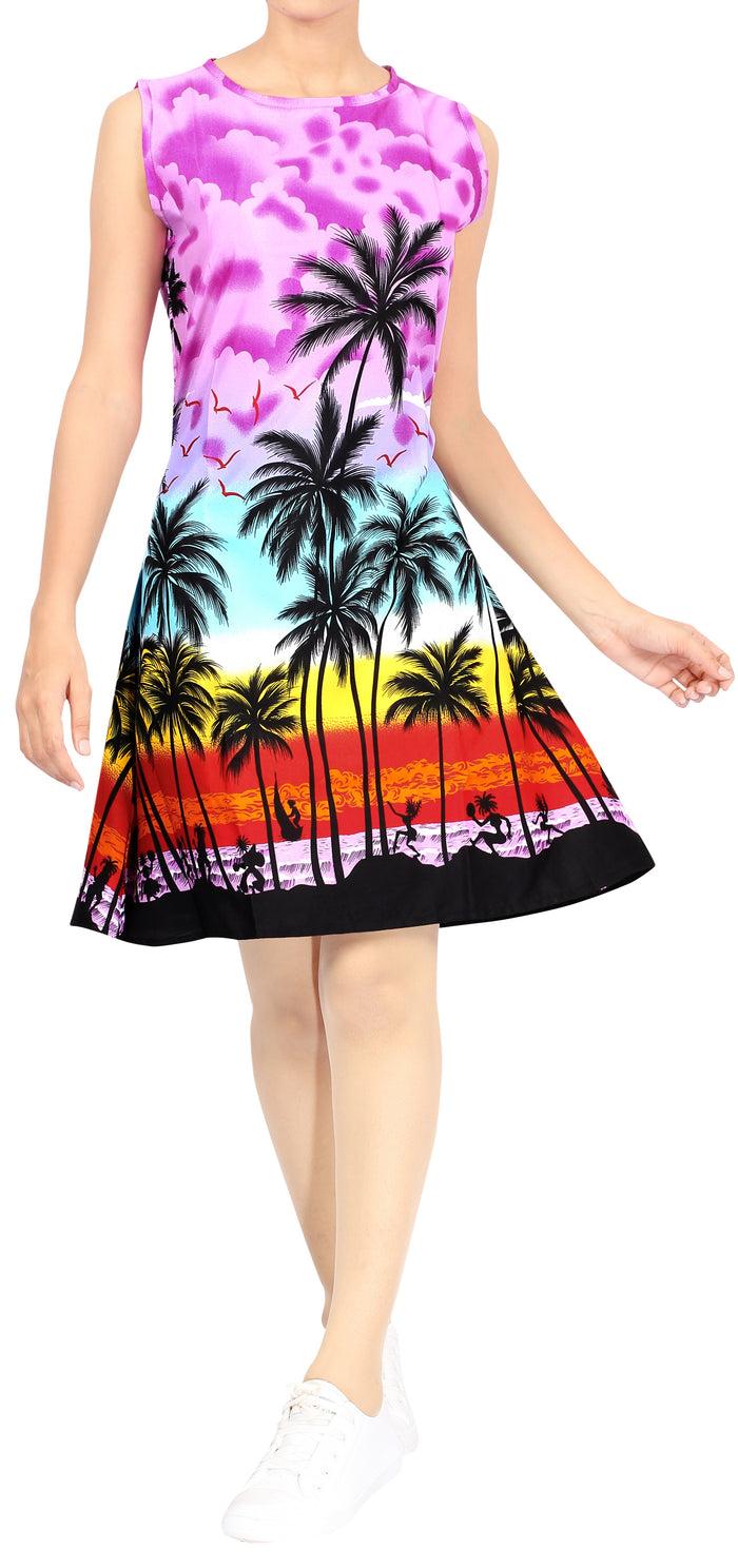 la leela LA LEELA Women's Swimwear Beach Bikini Cover Up Swimsuit US 14 [L] Violet_U958