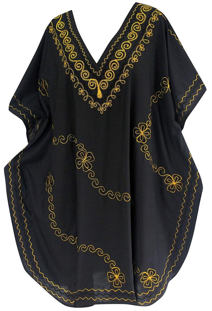 la leela LA LEELA Women's Tassel Kaftan Swimwear Beach Cover Up Bikini Bathing Suit Cover Ups Kimono