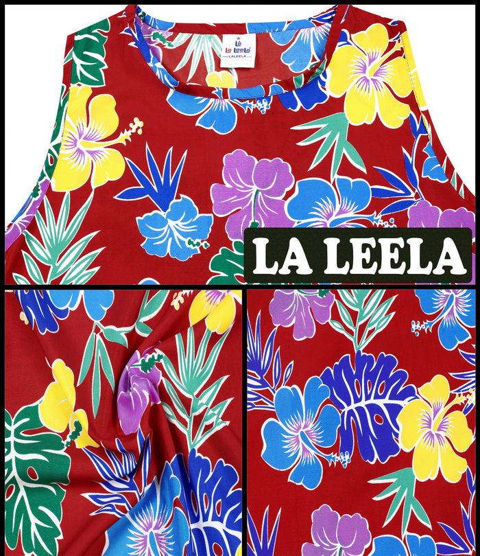 La Leela LA LEELA Women Summer Beach Wear Cover Ups Swimwear Bikini US 10 [M] Red_V571