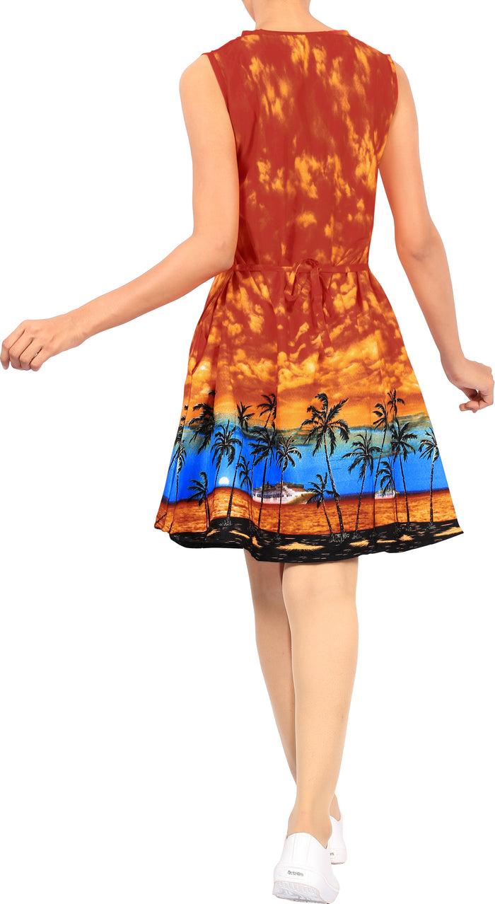 La Leela LA LEELA Women Swimsuit Tops Bikini Beach Cover Up Kimono US 10 [M] Orange_T743