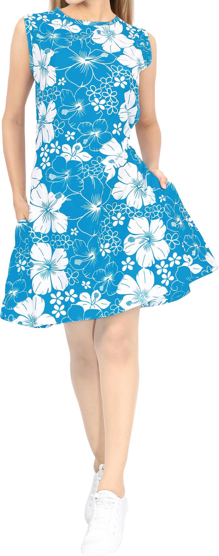 la leela LA LEELA Women Swimsuit Tops Cover Up Bathing Suit Swimwear US 14 [L] Blue_U527