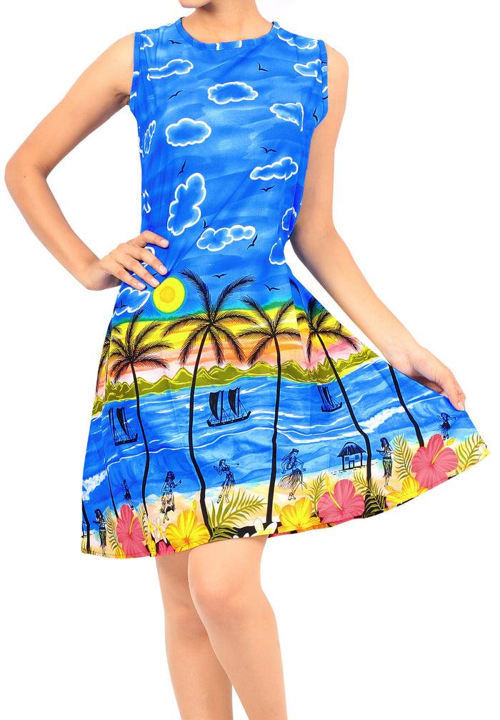 la leela LA LEELA Women Swimwear Bathing Suit Cover Ups Swimsuit Tops US 4 [S] Blue_V250