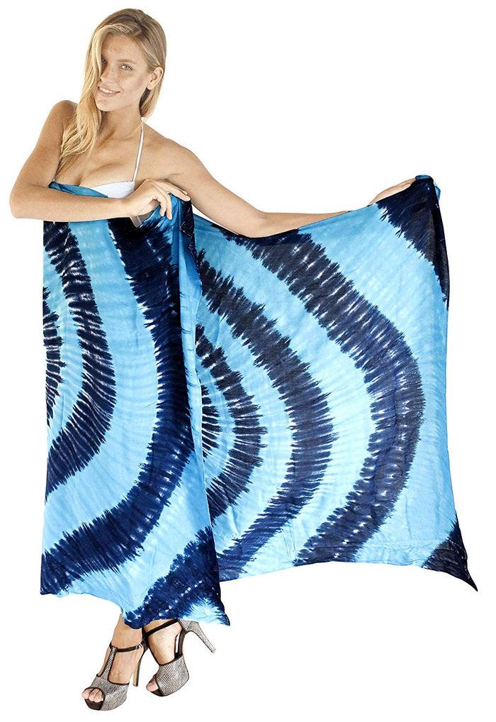 La Leela LA LEELA Womens Beach Swimsuit Cover Up Sarong Swimwear Cover-Up Wrap Skirt Plus Size Large Maxi GC