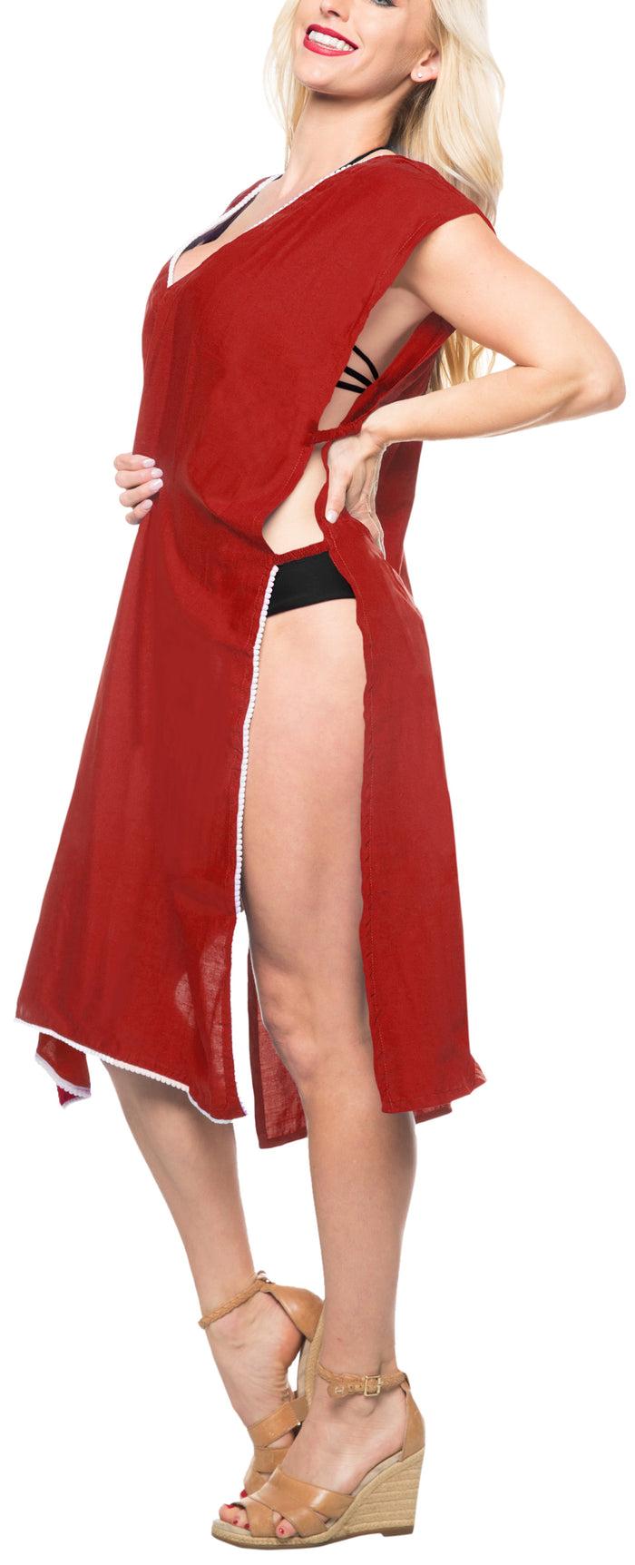 La Leela La Leela Womens Beachwear Bikini Swimwear Swimsuit Beach Cover Up Blouse Dress R