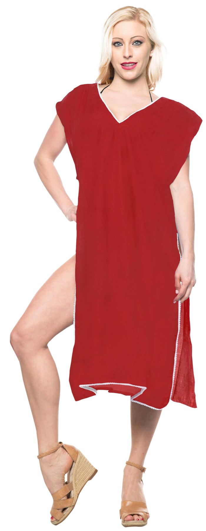 La Leela La Leela Womens Beachwear Bikini Swimwear Swimsuit Beach Cover Up Blouse Dress R