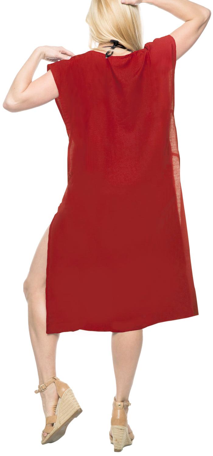 La Leela La Leela Womens Beachwear Bikini Swimwear Swimsuit Beach Cover Up Blouse Dress R