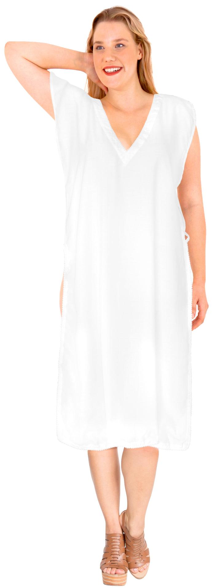 La Leela La Leela Womens Beachwear Bikini Swimwear Swimsuit Beach Cover Up Blouse Dress W