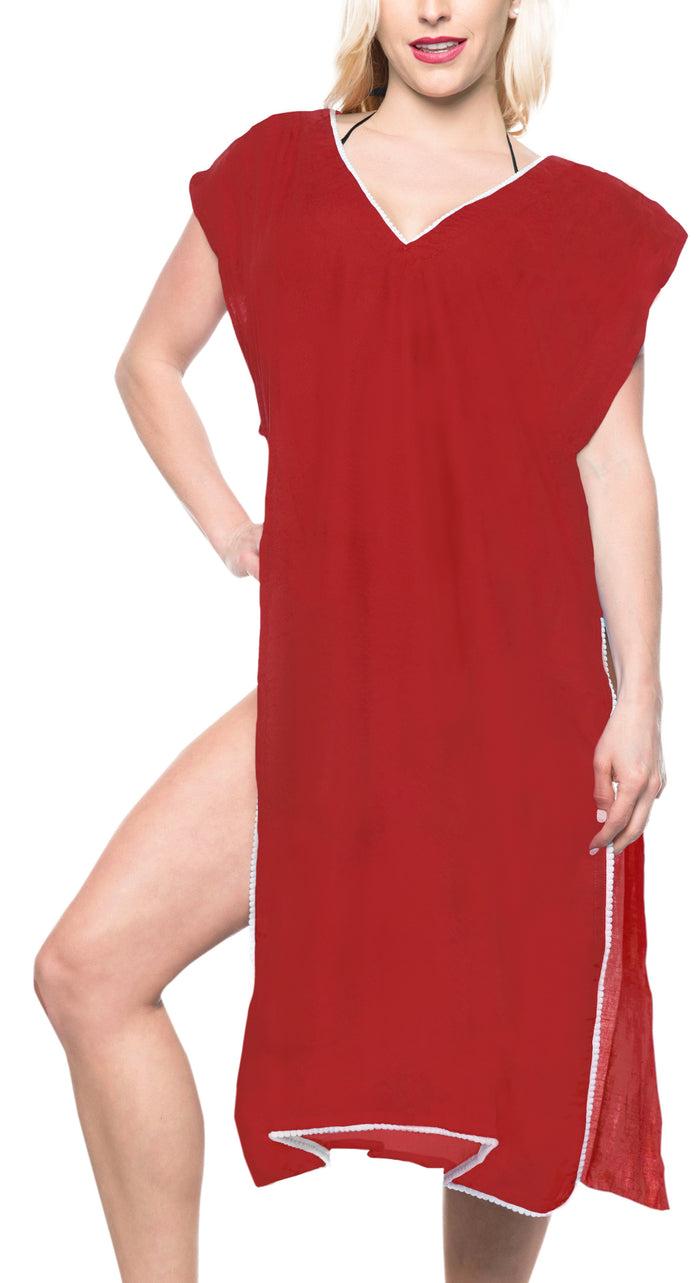 La Leela La Leela Womens Beachwear Bikini Swimwear Swimsuit Beach Cover Up Blouse Dress R