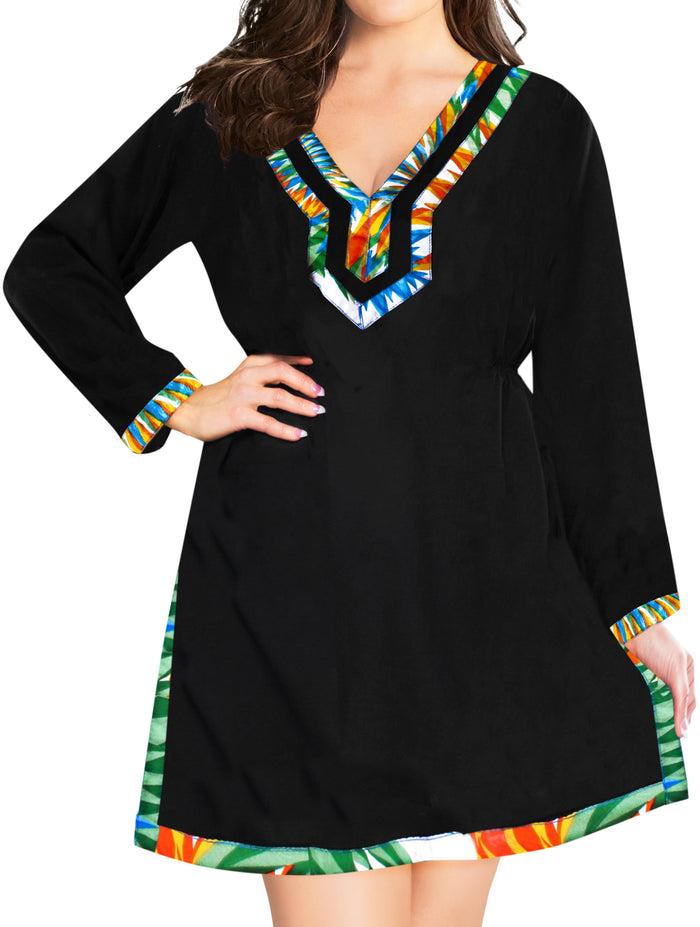 la leela La Leela Womens Long Sleeve Casual Plus size swimwear swimsuit Bikini Cover up