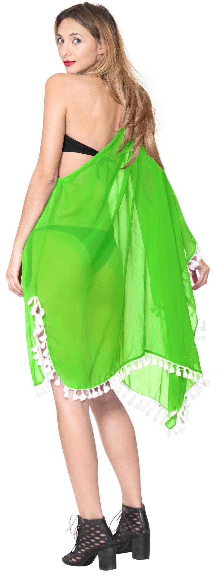 La Leela La Leela Womens Off Shoulder Beachwear Bikini Swimwear Sheer Cover Up Kimono Gre