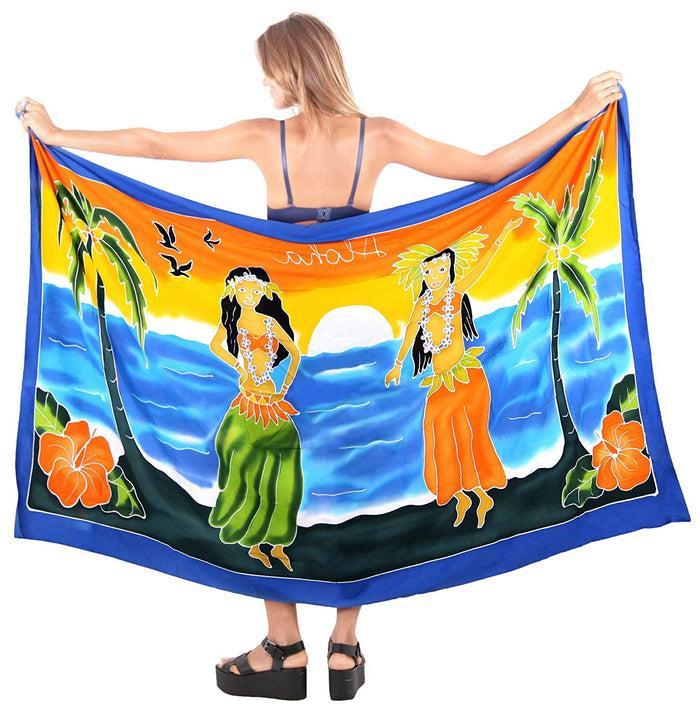 La Leela LA LEELA Womens Plus Size Sarong Swimsuit Cover Up Beach Wrap Skirt Sarong Wraps For Women Large Maxi EI