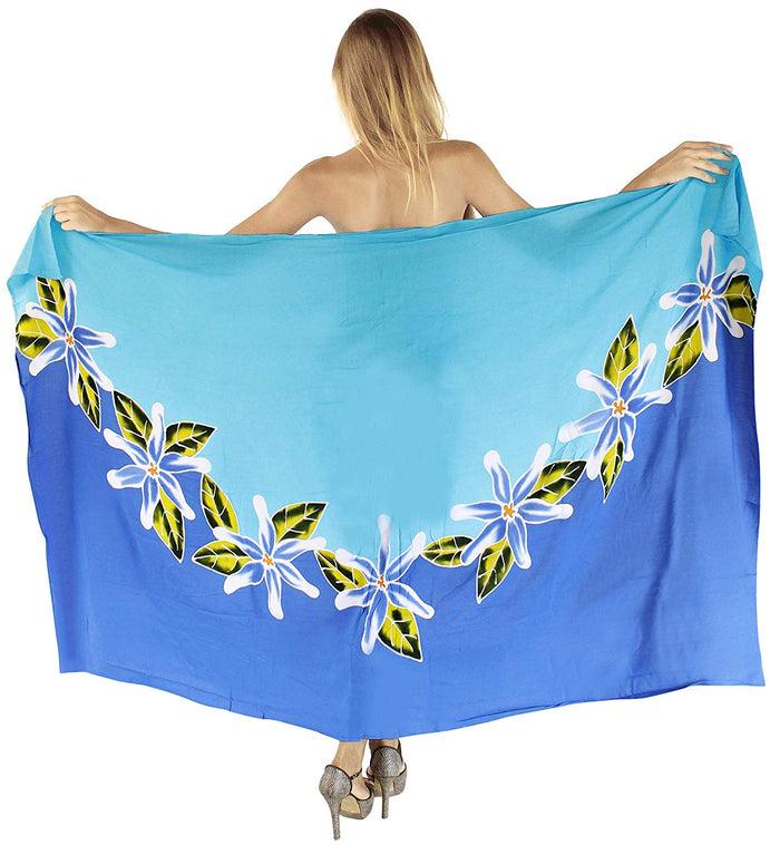 La Leela LA LEELA Womens Plus Size Sarong Swimsuit Cover Up Beach Wrap Skirt Sarong Wraps For Women Large Maxi EG