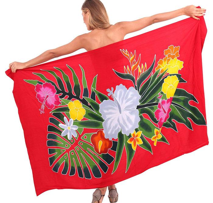 La Leela LA LEELA Womens Plus Size Sarong Swimsuit Cover Up Beach Wrap Skirt Sarong Wraps For Women Large Maxi EG