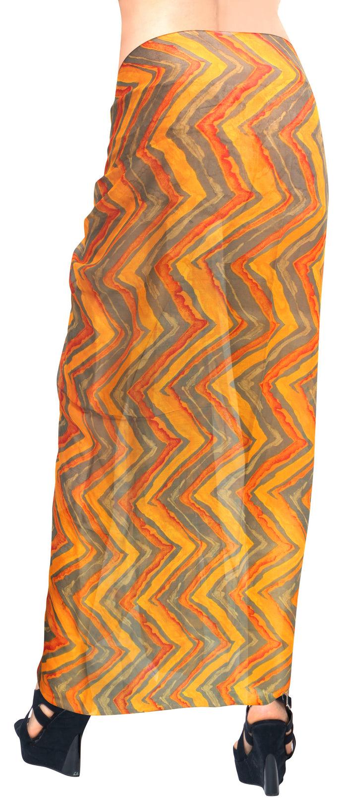 La Leela LA LEELA Womens Plus Size Sarong Swimsuit Cover Up Beach Wrap 78"x39" Multi_G990