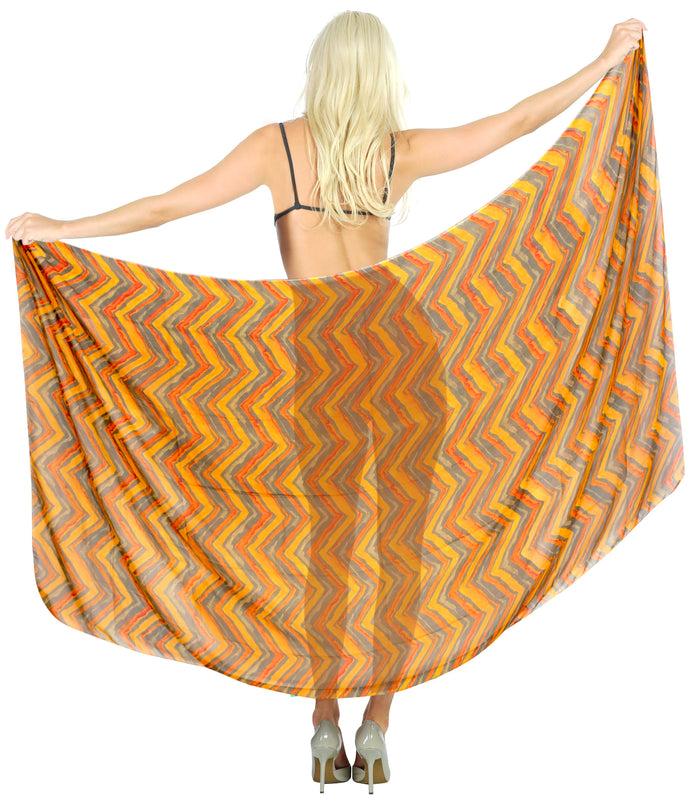 la leela LA LEELA Womens Plus Size Sarong Swimsuit Cover Up Beach Wrap 78"x39" Multi_G990